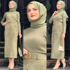  Embroidery Maxi Muslim Dress Women Latest Designs Dubai Vêtements Borka Print Islamic Clothing Cotton Modest Kimono Abaya