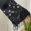 2022 European and American fashion Muslim robe Nida Nida mesh sequin stitching loose lace long-sleeved cardigan