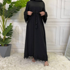 2022 Middle Eastern Muslim fashion women's lace stitching lace dress