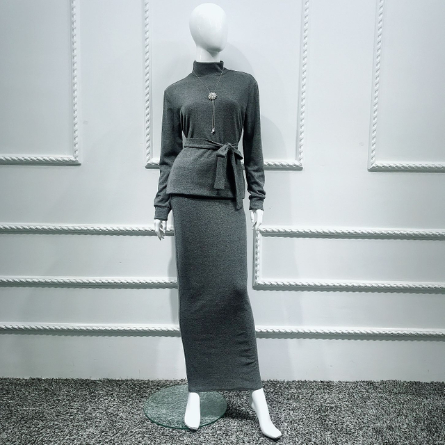 Modest Fashion Casual New Design Dubai Middle East Muslim Lady Blouse Set