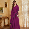 Sequin Chiffon Dubai Modest Fashion Best Selling Islamic Muslim Robe Maxi Dresses Loose Abaya