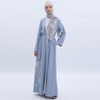 Spot Middle East Open Abaya Robe Cardigan Skirt Applique Sequin Embroidered Cardigan Muslim Long Skirt Female