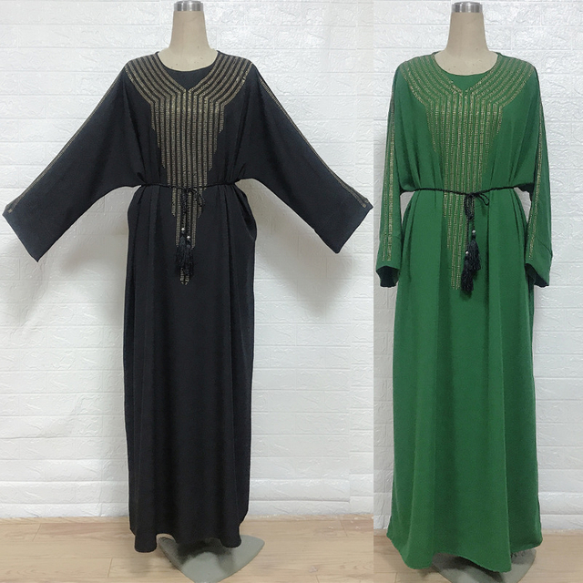  Morocco Modest Kimono Muslim Arab 2022 Jalabiya Islamic Clothing Kaftan Abaya Bat Sleeve Thobe Caftan Dubai Burka Turkish Prayer Women Maxi Dress Abaya