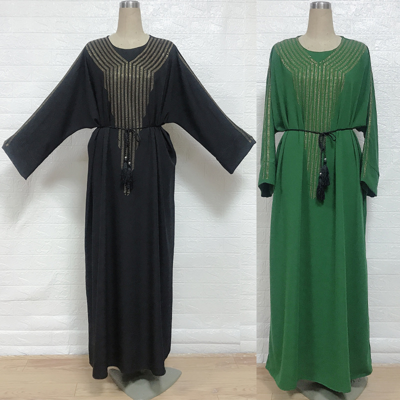  Morocco Modest Kimono Muslim Arab 2022 Jalabiya Islamic Clothing Kaftan Abaya Bat Sleeve Thobe Caftan Dubai Burka Turkish Prayer Women Maxi Dress Abaya