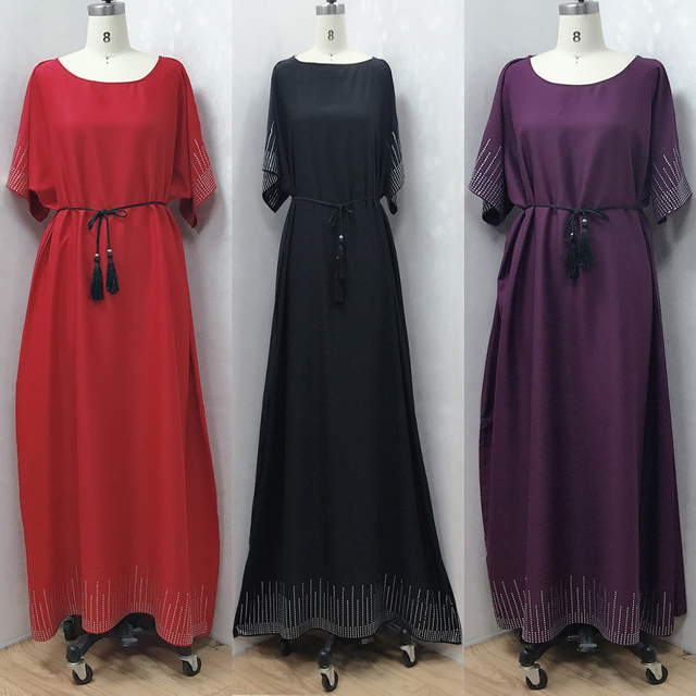  Muslim Dubai Burka Arab Kimono 2022 Caftan Islamic Clothing Jalabiya Modest Abaya Kaftan Bat Sleeve Thobe Morocco Turkish Prayer Women Maxi Dress Abaya