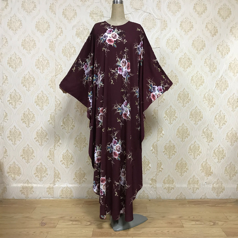  Turkish Caftan Abaya Islamic Clothing Morocco Bat Sleeve Burka Kimono Muslim Thobe 2022 Kaftan Dubai Arab Modest Jalabiya Prayer Women Maxi Dress Abaya