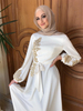 Bead Modest Fashion Best Selling Islamic Flower Muslim Robe Kimono Maxi Dresses Loose Abaya