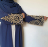 2022 European And American Gold Lace Stitching Fashion Ramadan Cardigan Robe Dubai Abaya