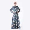 New 2022 Modest Fashion Printed Islamic Loose Islamic Muslim Maxi Dresses Dubai Abaya