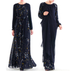 Printed Modest Fashion Chiffon Best Selling Islamic Muslim Robe Maxi Dresses Loose Abaya