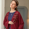 Modest Fashion Dark Red Best Selling Islamic Muslim Robe Maxi Dresses Loose Open Abaya