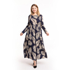 Middle Eastern Fashion Muslim Dress Printed Slim Plus Size