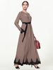 Islamic Long-sleeved Embroidery Tuekey Front Ruffled Fashionable Muslim Dress Dubai Hot Sale Dress