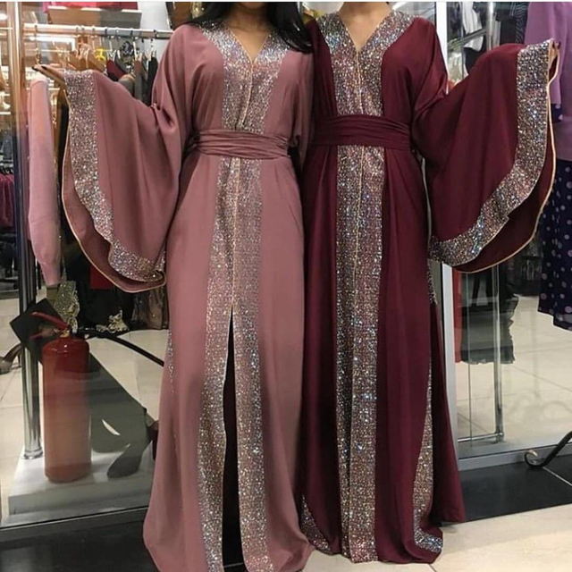 Islamic Pray Modest Muslim Modern Dubai Arabic Latest Fashion Lady Maxi Dresses Abaya