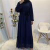 AliExpress Amazon Cross-border Foreign Trade Women's Stitching Long-sleeved Middle Eastern Fashion Dress