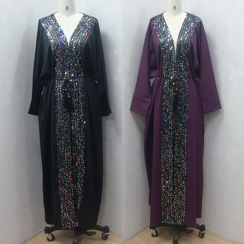  Open Abaya Burka Kimono Robe Modest Jalabiya Turkish Bat Sleeve 2022 Caftan Kaftan Arab Morocco Muslim Islamic Clothing Dubai Prayer Women Maxi Dress Open Abaya