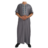 2022 Cotton Linen Wholesale New Arabic Men's Robe Stand Collar Muslim Islamic Thobe