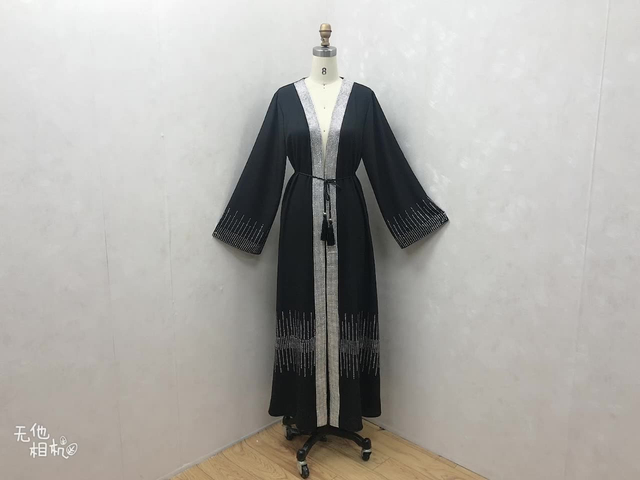  Open Abaya Abaya Morocco Arab Thobe Caftan Muslim Modest Kaftan Kimono Dubai Islamic Clothing Burka Jalabiya Bat Sleeve Turkish 2022 Prayer Women Maxi Dress Open Abaya