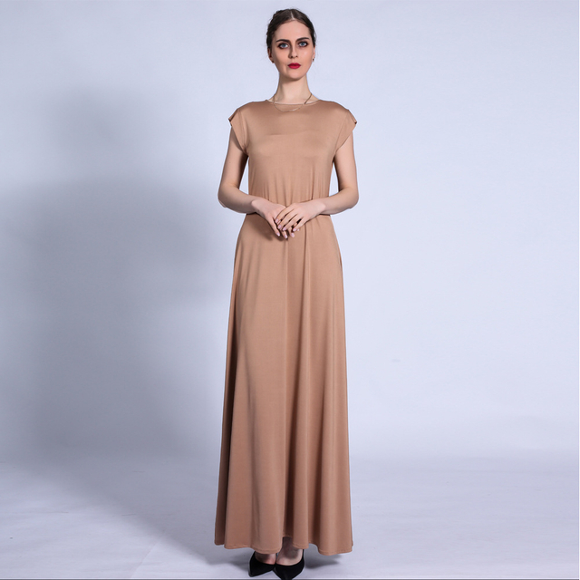INS New Spring And Summer Solid Color Base Skirt Basic Sleeveless Long Dress Female Spot Delivery