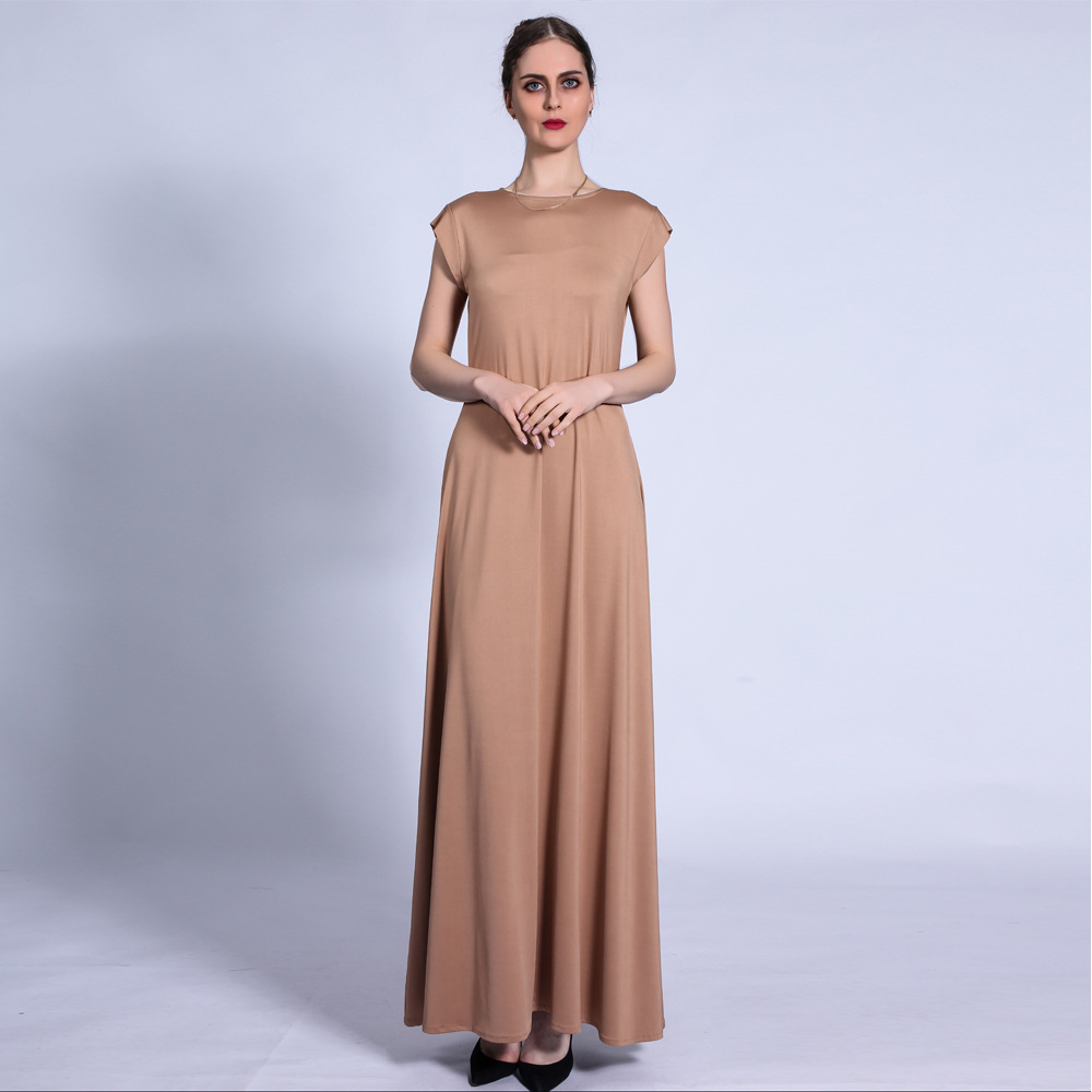 INS New Spring And Summer Solid Color Base Skirt Basic Sleeveless Long Dress Female Spot Delivery