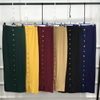 2022 Aliexpress Pleated Velvet Muslim Lady New Design Color Fashion Sheath Dress Skirt