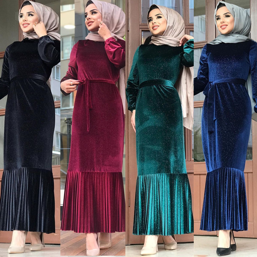 Trendy Modest Dubai Gowns New Muslim Maxi Dresses Casual Ladies Designer Islamic Abaya