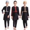  sportswear muslim modest islamic clothing fashion kids fabric 3 pieces swimwear full cover girl 2021 swimwear swimsuit burkini