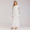 Middle East Net Red Same Fashion Women's Muslim Cardigan Embroidered Slim Long Sleeve Abaya