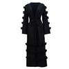 European And American Fashion Muslim Loose Cardigan Three-dimensional Flower Lace Robe