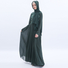 New Ins Sequined Gauze Skirt Dubai Muslim Women's Stitching Robe Chiffon Summer Long-sleeved Robe