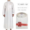 Polyester Muslim Men's Robe Arab Middle East Men's Qatar Stand Collar Thobe
