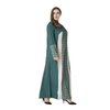 New Fashion Robe Korean Hemp Ethnic Plus Size Muslim Lace Stitching Long-sleeved Dress