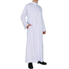 Islamic Arabic Men's Robe Polyester Muslim Middle East Men's Qatar Stand Collar Thobe