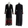 Amazon Muslim Women's Cardigan Dress Loose Stretch Chiffon Embroidery AliExpress Stitching Cardigan Robe