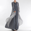 Arabic Plus Size Modest Fashion Loose Casual Kimono Islamic Robe Muslim Maxi Dresses Abaya