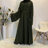 2022 AliExpress EBay Amazon Middle East Dubai Hot Sale Net Color Plus Size Lace-up Muslim Dress
