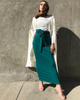 Modest Muslim Lady New Design Fashion Sheath Dress Middle East Ins Long Button Skirt