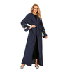 Cross-border Source of Fashion Robe Women's Mesh Fabric Stitching Hot Drilling Muslim Cardigan 
