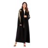 Middle East Foreign Trade Large Size Loose Lace Embroidery Beading Muslim Fashion Nida Robe Dress Female