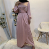 AliExpress Fashion Women's European And American Fake Two-piece Bandage And More Wear French Middle East Dubai Robe Dress