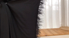 Cross-border Fashion Stitching Feather Elegant Loose Plus Size Muslim Robe Bat Sleeve Women's Dress