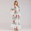 European And American Fashion Muslim Cardigan Hot Style Middle East Embroidery Stitching Abaya