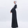 Nida Black Arabic Robe Cardigan Women Beaded Mesh Open Abaya