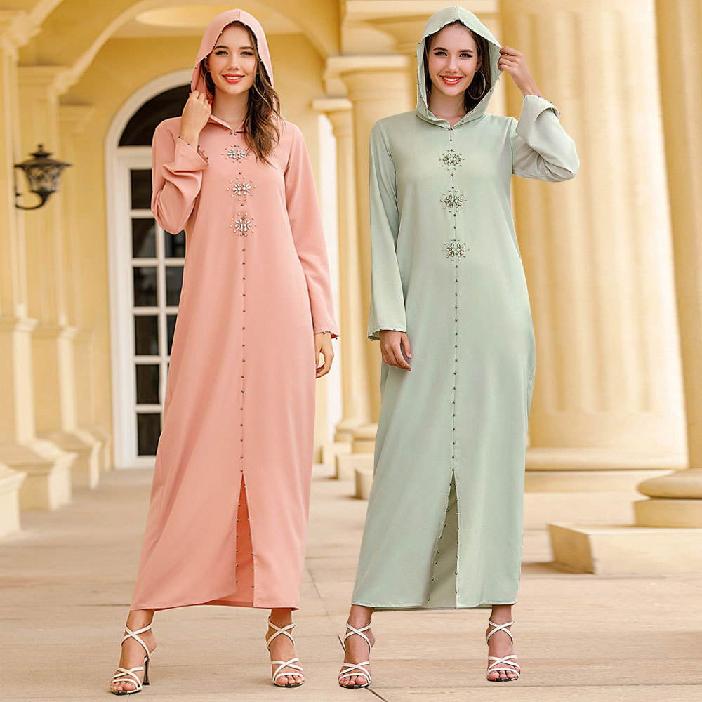 Moroccan Handmade New Dubai Casual Maxi Dresses Modest Muslim Women Islamic Clothing Abaya