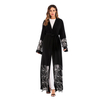 European And American Fashion Muslim Robe Nida Nida Mesh Sequin Stitching Loose Lace Long-sleeved Cardigan