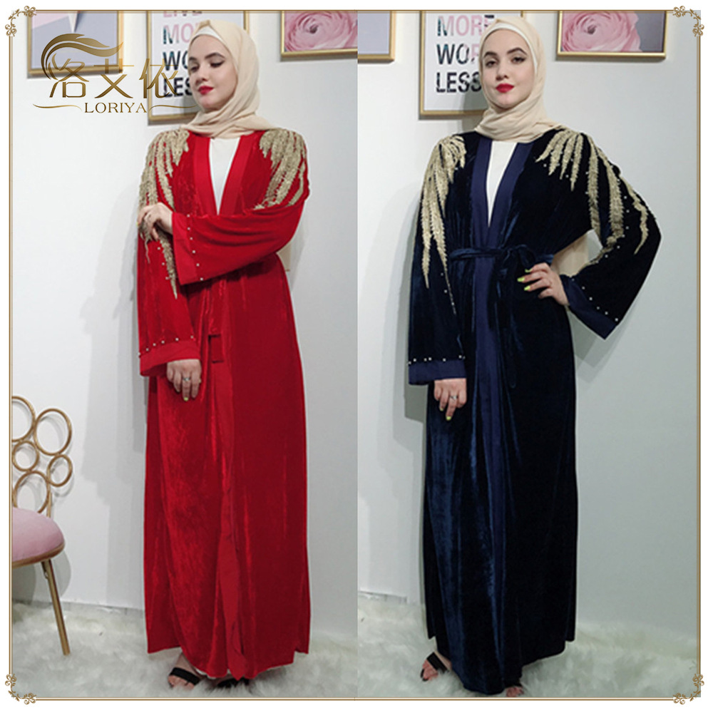New Modest Luxury Arabic Islam Maxi Dresses Elegant Fashion Fancy Muslim Abaya