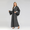 New Foreign Trade Spot Muslim Fashion Polka Dot Pattern Cardigan Robe
