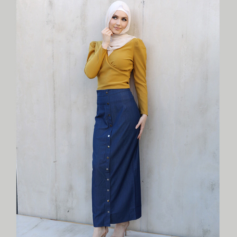 Muslim Dubai Wholesale Fashion Middle East Lady Modest New Design Dress Skirt