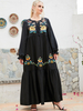 Women Hijabi Fashion Turkish Burqa Femme Fabric Modest Kaftan Borka Vetements Muslim Dresses Cotton Musulmane Turkish Islamic Clothing Dubai Burka Maxi Dress Abaya