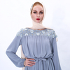 The Middle East Cross-border Fashion Beaded Jumpsuit Muslim Women's Abaya Zipper Robe Spot One Drop Shipping